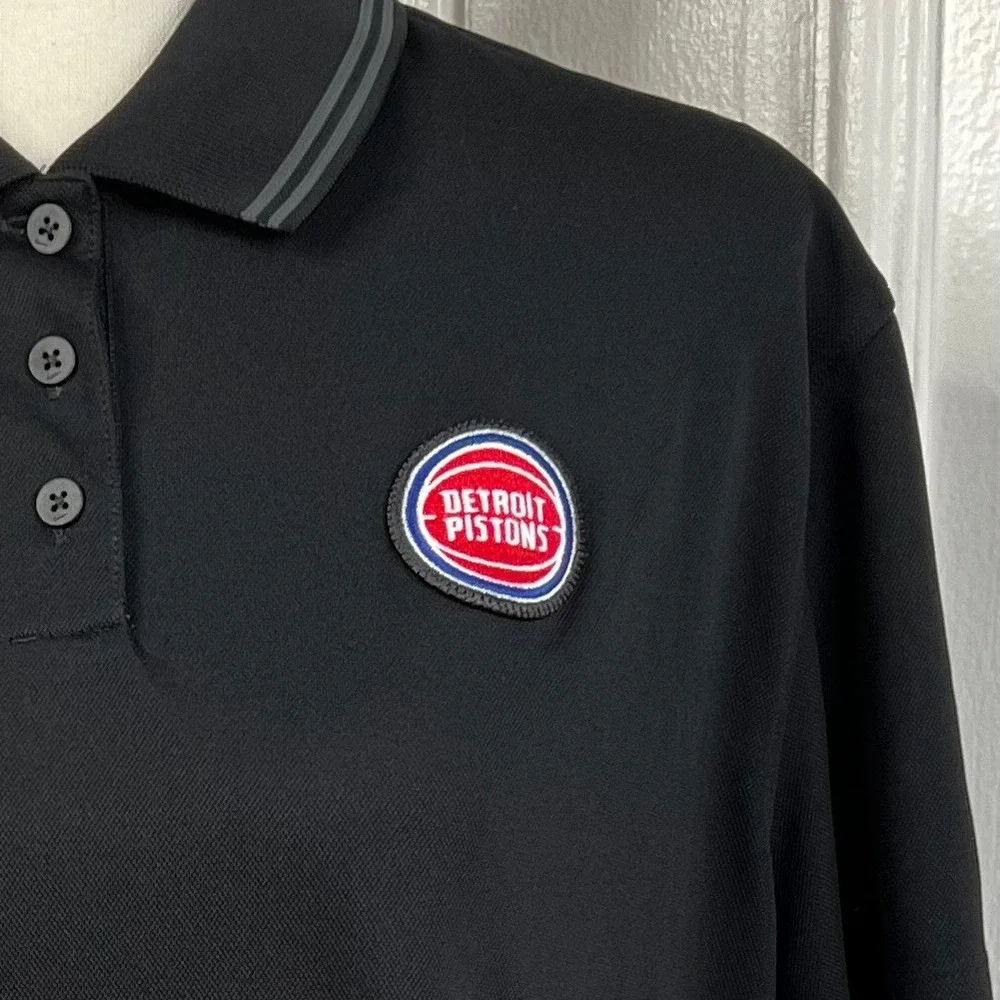 Nike Dri-Fit Detroit‎ Pistons Polo Top Basketball NBA Short Sleeve Women's XL
